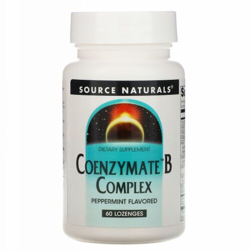 Source Naturals, Coenzymate B Complex, Peppermint Flavored, 60 Lozenges