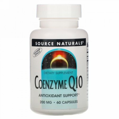 Source Naturals, コエンザイム Q10, 200 mg, 60 カプセル