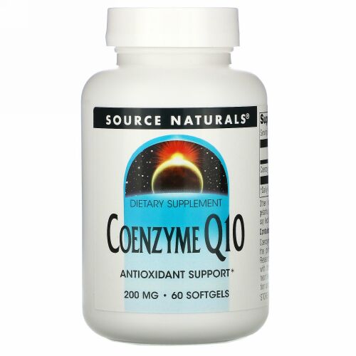 Source Naturals, コエンザイム Q10, 200 mg, ソフトジェル 60 粒
