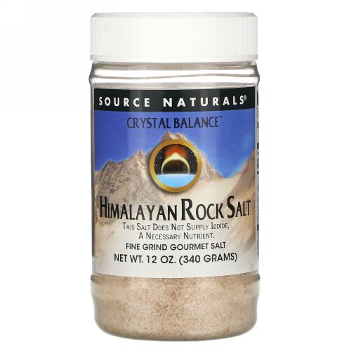 Source Naturals, クリスタルバランス、ヒマラヤンロックソルト（岩塩）、 微粒、 12オンス (340 g)
