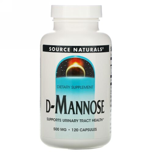 Source Naturals, D-マンノース、 500 mg、カプセル120 錠