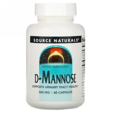 Source Naturals, D-マンノース, 500 mg, 60 カプセル