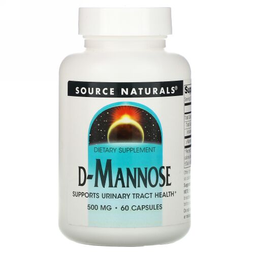 Source Naturals, D-マンノース, 500 mg, 60 カプセル
