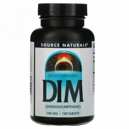 Source Naturals, DIM（ジインドリルメタン）、100mg、120粒