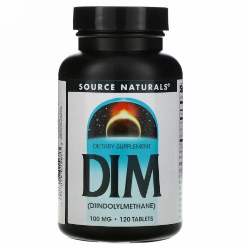 Source Naturals, DIM（ジインドリルメタン）、100mg、120粒