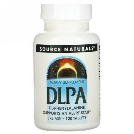 Source Naturals, DLPA, 375 mg, 120 錠