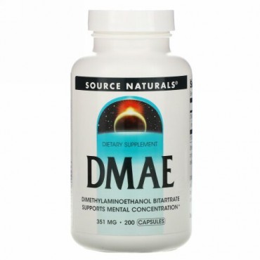 Source Naturals, DMAE, 351 mg, 200 カプセル