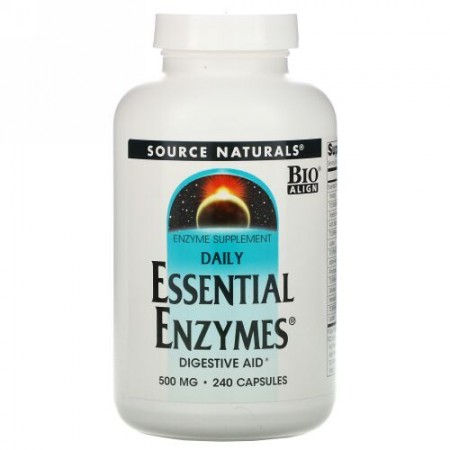 Source Naturals, 毎日の必須酵素、500mg、240カプセル