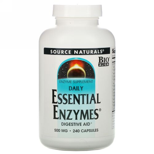 Source Naturals, 毎日の必須酵素、500mg、240カプセル