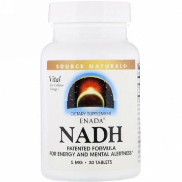 Source Naturals, ENADA NADH, 5 mg, 30 錠