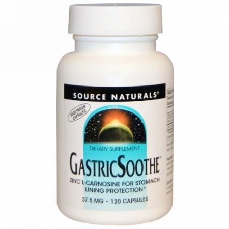 Source Naturals, ガストリックスース™（GastricSoothe）, 37.5 mg, 120 カプセル