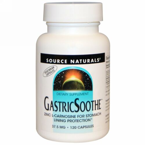 Source Naturals, ガストリックスース™（GastricSoothe）, 37.5 mg, 120 カプセル