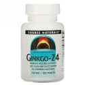 Source Naturals, 銀杏-24、 120 mg、 120タブレット