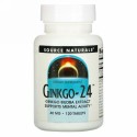 Source Naturals, イチョウ-24, 40 mg, 120 錠
