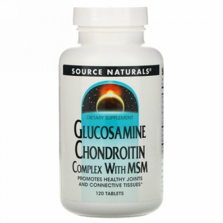 Source Naturals, MSM配合 グルコサミン・コンドロイチン・コンプレックス, 120 錠