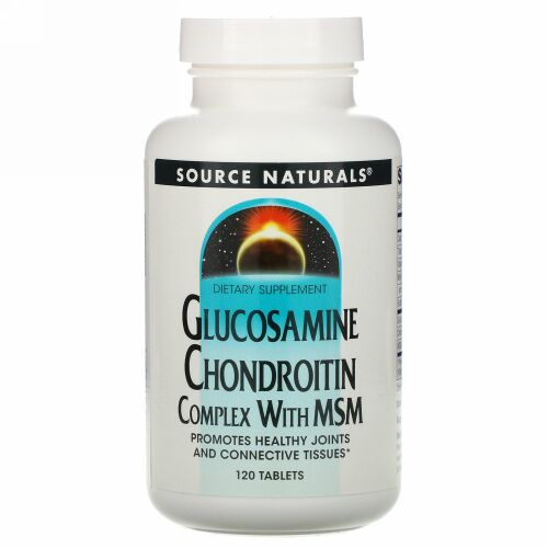 Source Naturals, MSM配合 グルコサミン・コンドロイチン・コンプレックス, 120 錠