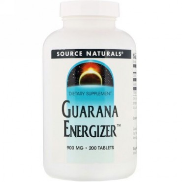 Source Naturals, ガラナ エナジャイザー、900mg、タブレット200粒