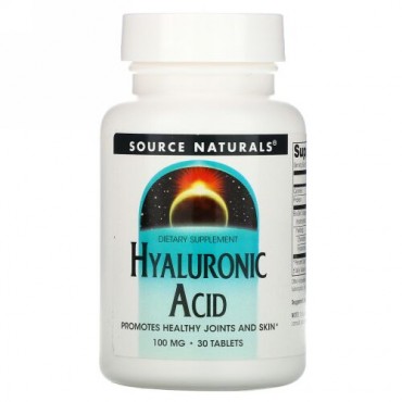 Source Naturals, ヒアルロン酸、100㎎、30錠