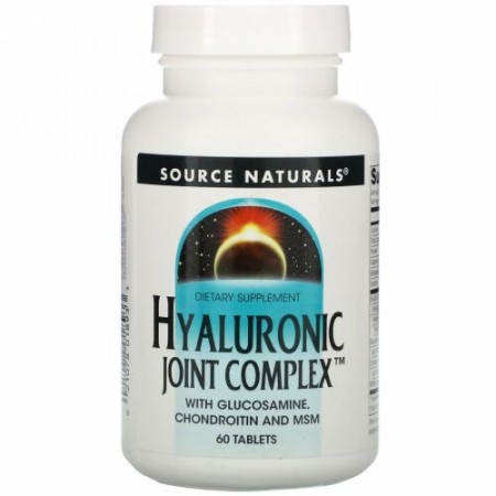 Source Naturals, ヒアルロン酸ジョイントコンプレックス、60 粒