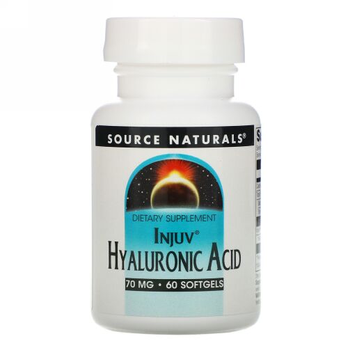 Source Naturals, Injuv（インジュヴ）ヒアルロン酸、70mg、ソフトジェル60粒