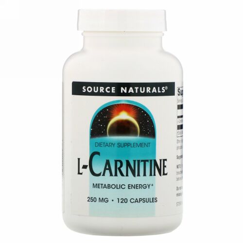 Source Naturals, L-カルニチン、 250 mg、 120カプセル