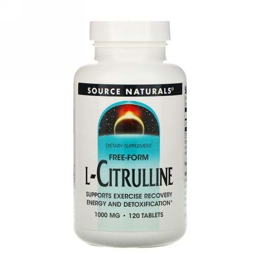 Source Naturals, L-シトルリン、遊離型、1,000mg、120粒