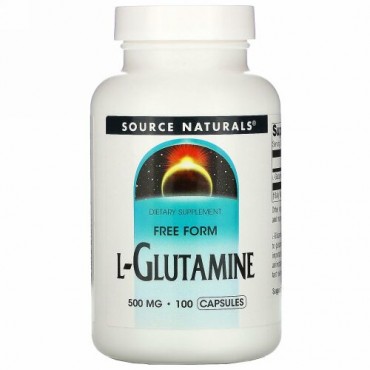 Source Naturals, L-グルタミン, 500 mg, 100カプセル