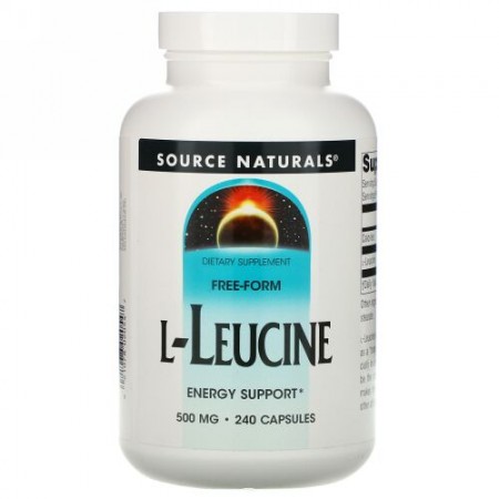 Source Naturals, L-ロイシン、 500mg、 240カプセル