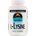 Source Naturals, L-リジン、500 mg、 200カプセル