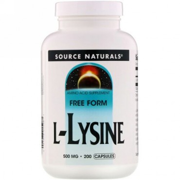 Source Naturals, L-リジン、500 mg、 200カプセル