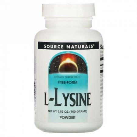 Source Naturals, L-Lysine Powder, 3.53 oz (100 g)
