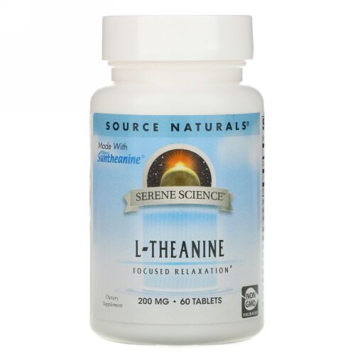 Source Naturals, L-テアニン, 200 mg, 60 錠