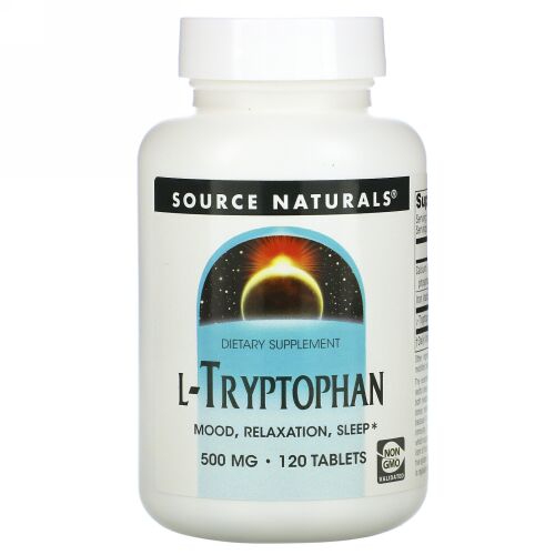Source Naturals, L-トリプトファン, 500 mg, 120錠
