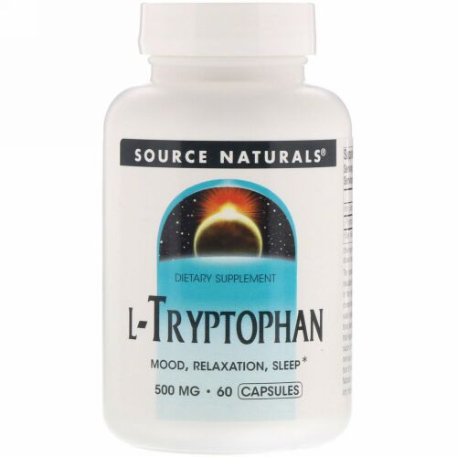 Source Naturals, L-トリプトファン、500 mg、60カプセル