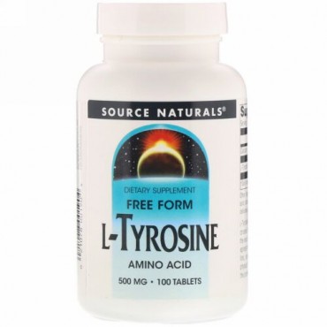 Source Naturals, L-チロシン、500mg、100錠