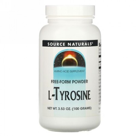 Source Naturals, L-チロシン、フリーフォームパワー、3.53 oz (100 g)