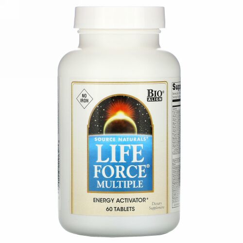 Source Naturals, Life Force Multiple, 鉄分なし, 60錠