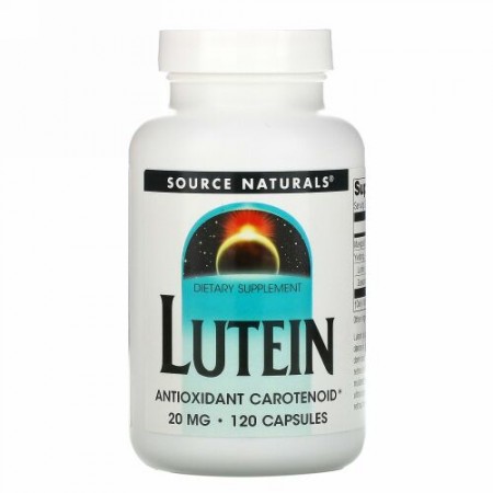 Source Naturals, ルテイン、20mg、120カプセル