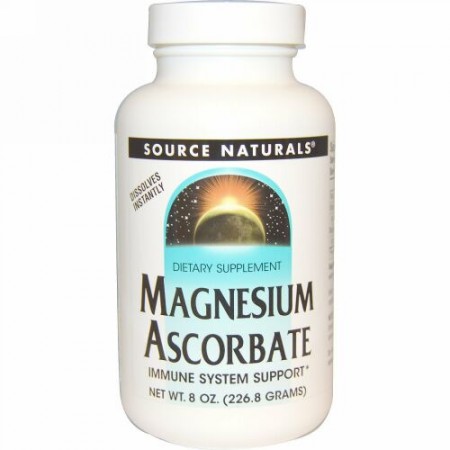 Source Naturals, マグネシウム アスコルビン酸, 8オンス（226.8 g）