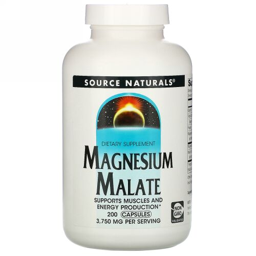 Source Naturals, マグネシウムリンゴ酸、3,750mg、カプセル200粒