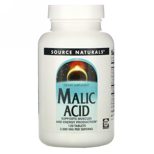 Source Naturals, リンゴ酸、833mg、120錠