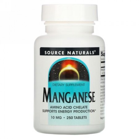 Source Naturals, マンガン, 10 mg, 250錠