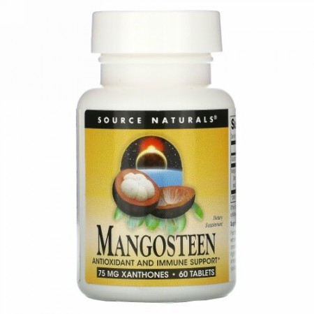 Source Naturals, マンゴスチン, 187.5 mg, 60 錠