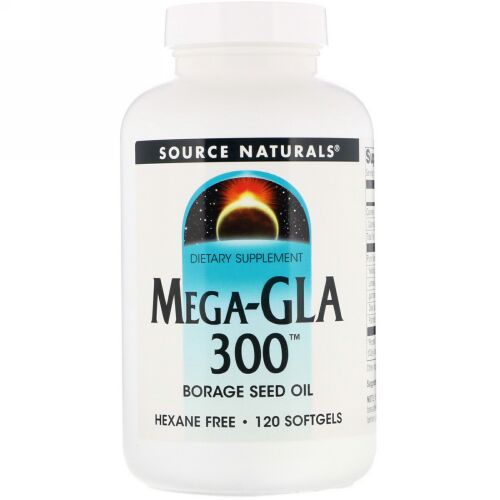 Source Naturals, メガ-GLA300、ソフトジェル120粒