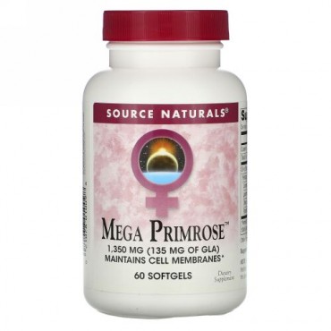 Source Naturals, メガサクラソウ、 60ソフトジェル