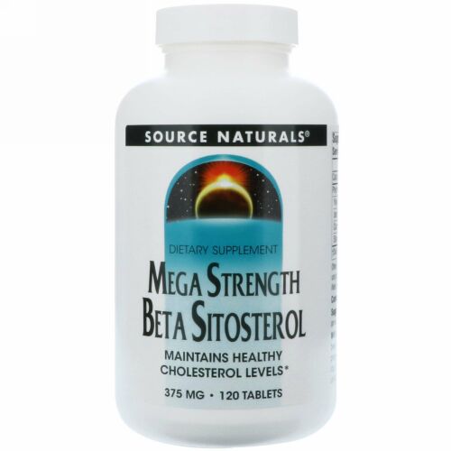 Source Naturals, Mega Strength Β-シトステロール、375 mg、120粒