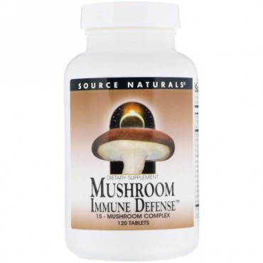 Source Naturals, Mushroom Immune Defense, 16-Mushroom Complex, 120 Tablets