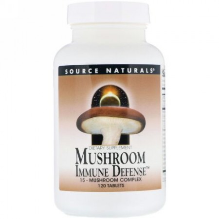 Source Naturals, Mushroom Immune Defense, 16-Mushroom Complex, 120 Tablets