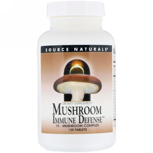 Source Naturals, Mushroom Immune Defense, 16-Mushroom Complex, 120 Tablets