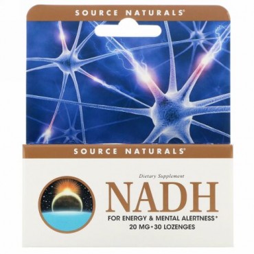 Source Naturals, NADH, 20 mg, 舌下錠剤 30 錠